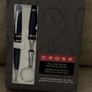 Black Ballpoint Pen and Mini Pen Key Ring Set